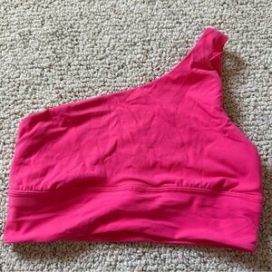 Pink One-Shoulder Sports Bra lululemon
